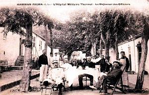 HAMMAM RIGHA - L'HOPITAL MILITAIRE - DEJEUNER DES OFFICIERS